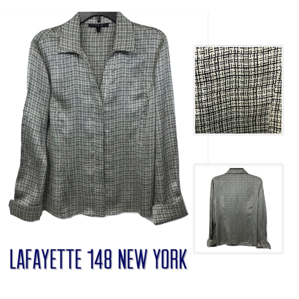 La Fayette 148 New York Print Blouse
